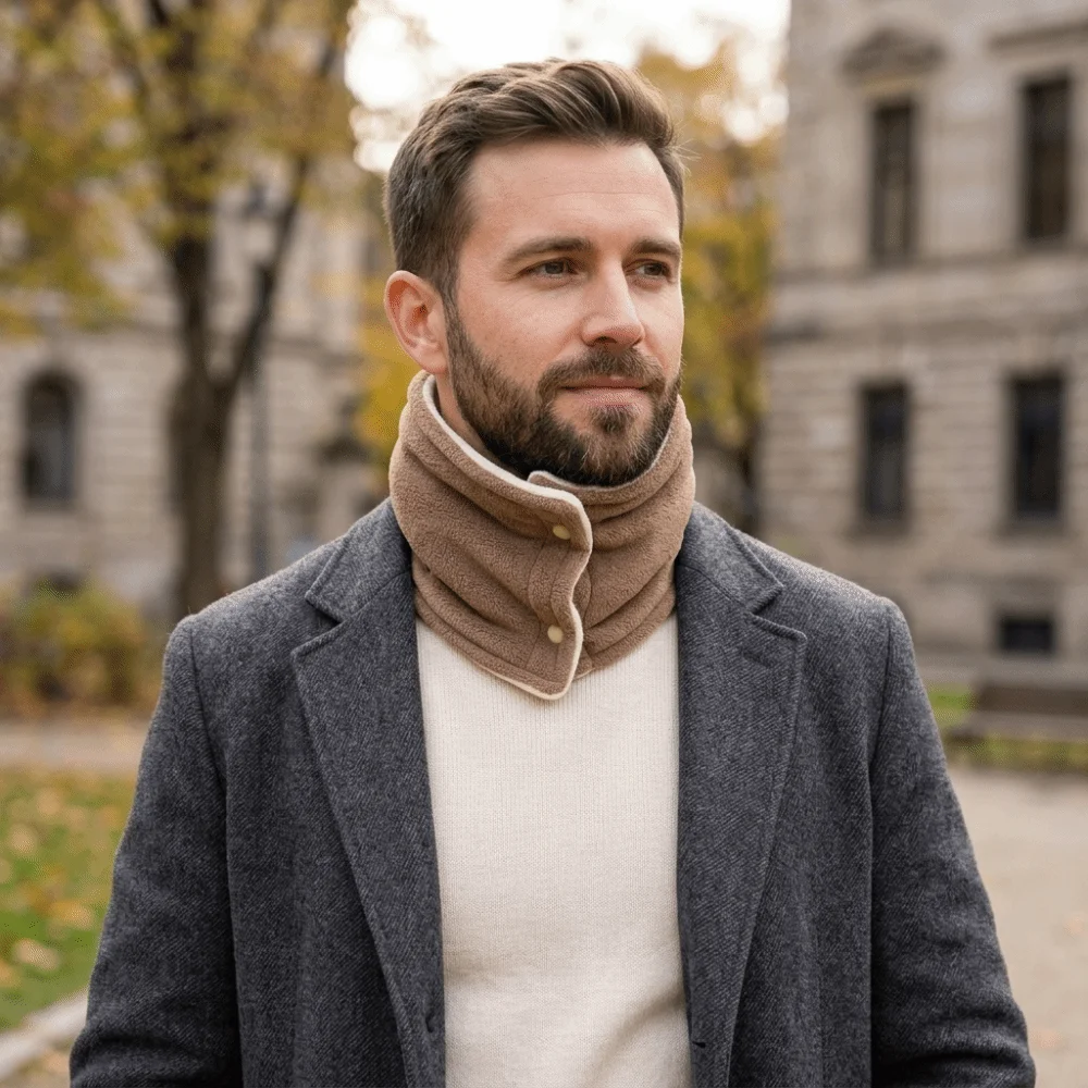 New Double Layer Ring Scarf Polar Fleece Wind Protection Neck Gaiter Soft Thick Neck Scarf Winter Outdoor