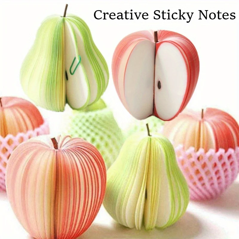 

125 Pages/Pack Creative Fruit Pear Sticky Notes, DIY Fruit Sticky Notes,New Year Eve Gift Cards