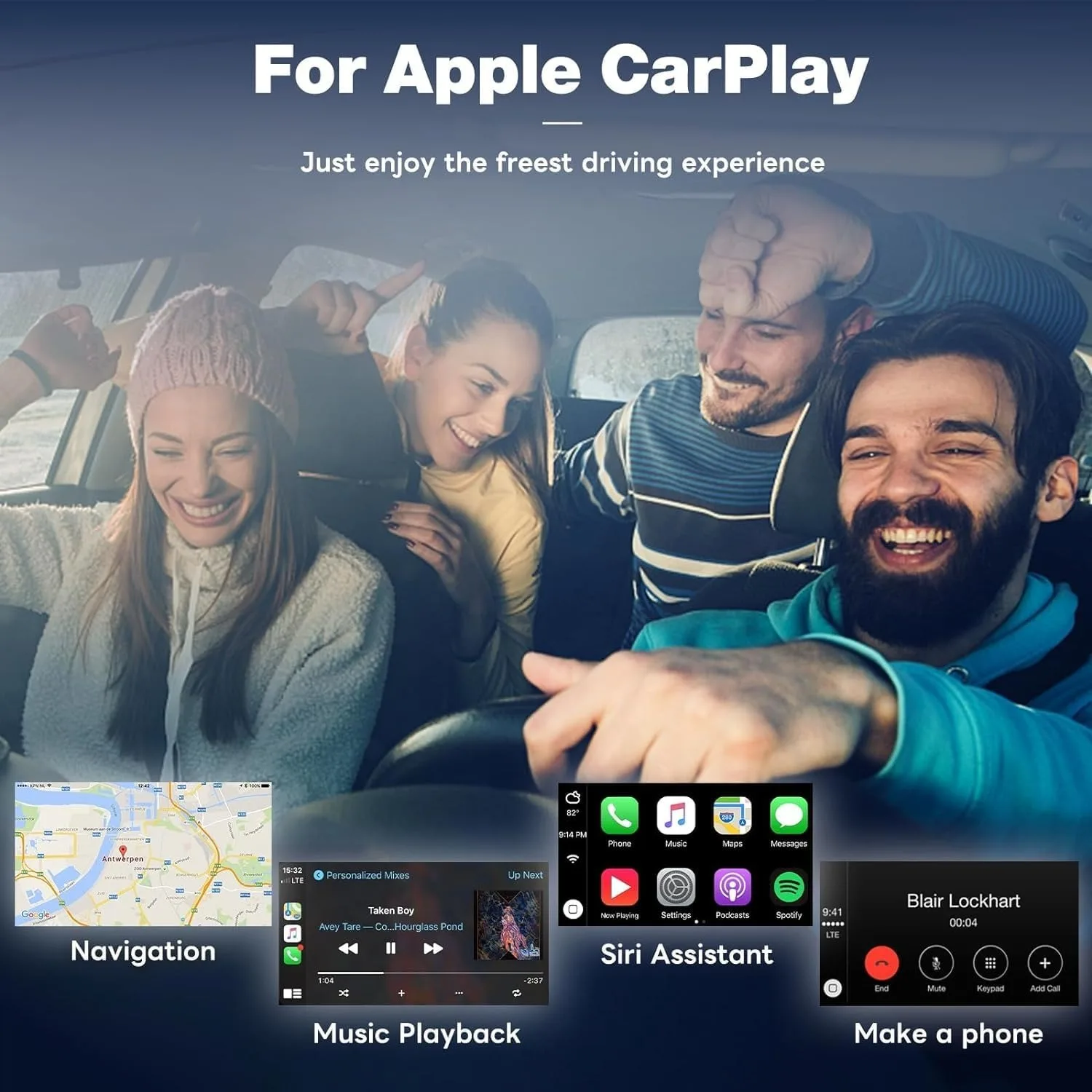 2024 Newest Wireless CarPlay Adapter Converts Factory Wired CarPlay to Wireless,Plug & Play Dongle CarPlay Adapter