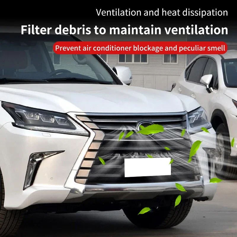 Para toyota lexus lx570 570 2008-2022 grade dianteira de aço inoxidável evitar mosquitos entre a atualização acessórios exteriores