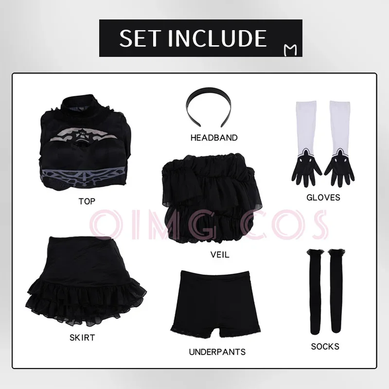 Nier Automata Cosplay Costume Yorha 2B Outfit Games Suit Women Role Play Costumes Girls Halloween dress Party wedding view 5
