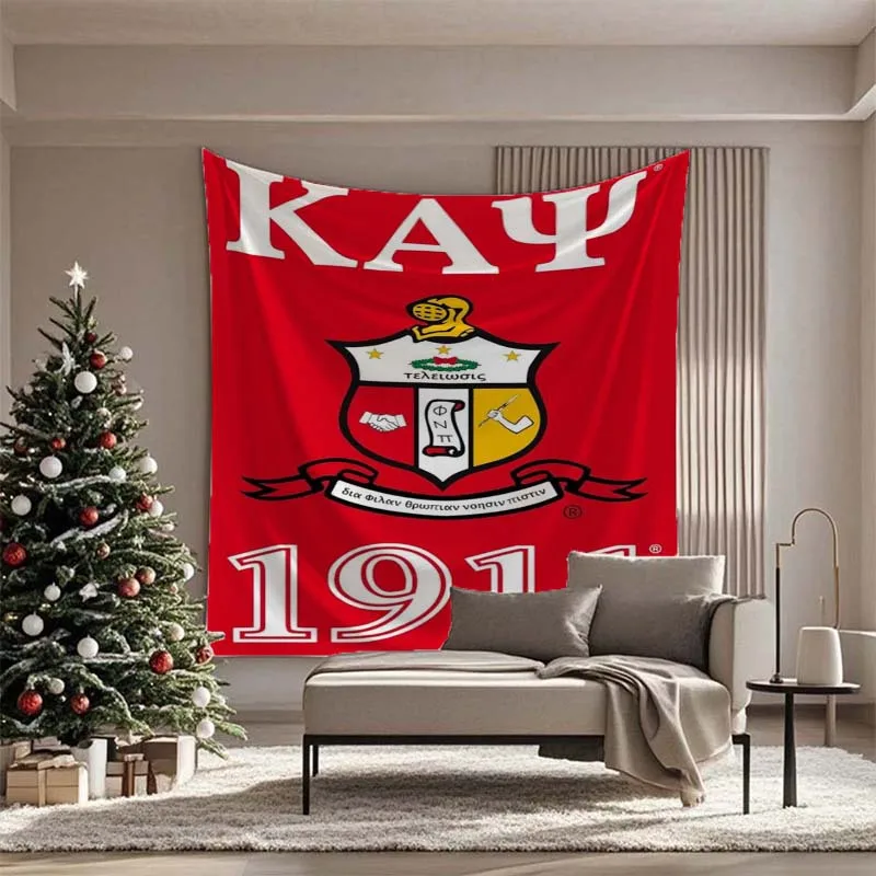 Tapiz Kappa Alpha Psi 1911 con cresta y colores oficiales: perfecto para decoración de fraternidad, ideal para el hogar u la oficina
