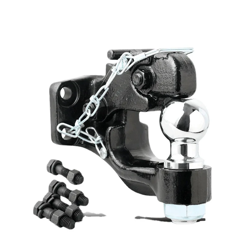 Forged modified tractor-trailer hook, with trailer ball tiger head hook