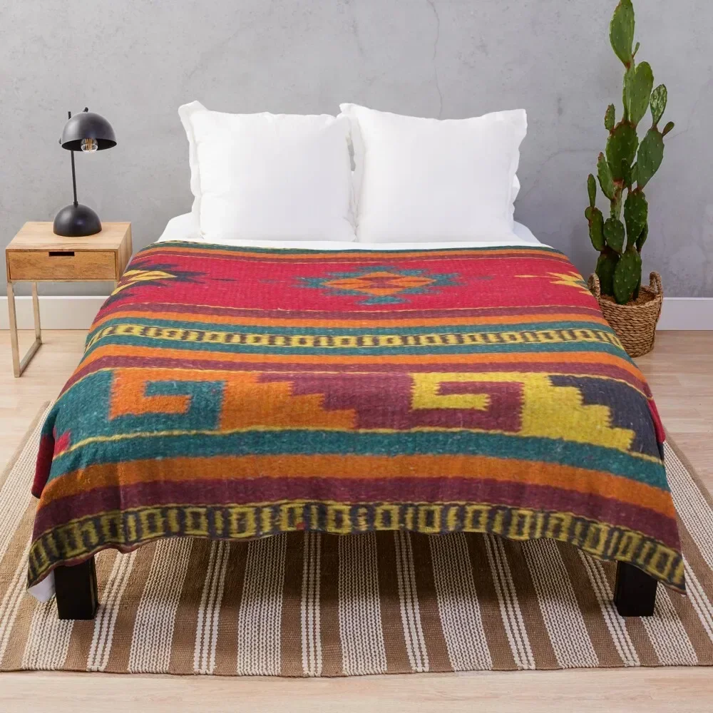 

Colorful red Aztec Pattern Throw Blanket