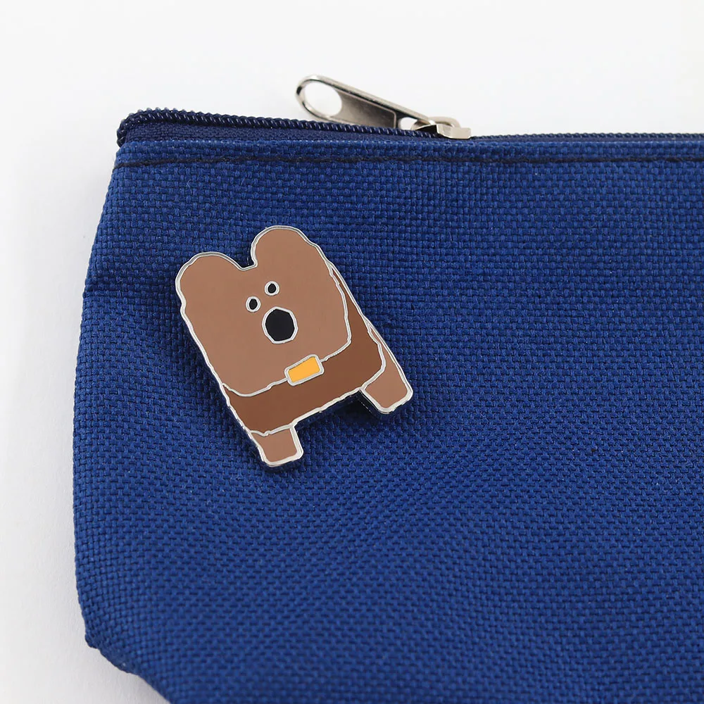 Creative Naive Art Puppy Brooches Funny Doodle Brown Bear Enamel Pin Quirky Animal Badge Clothes Backpack Lapel Pin Jewelry Gift view 4