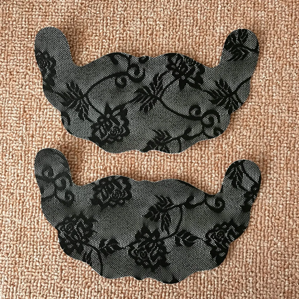 

10Pcs lift Tape Adhesive Pasties Lace Design Black Size A Breathable Self-Adhesive Covers for Backless Strapless Crop