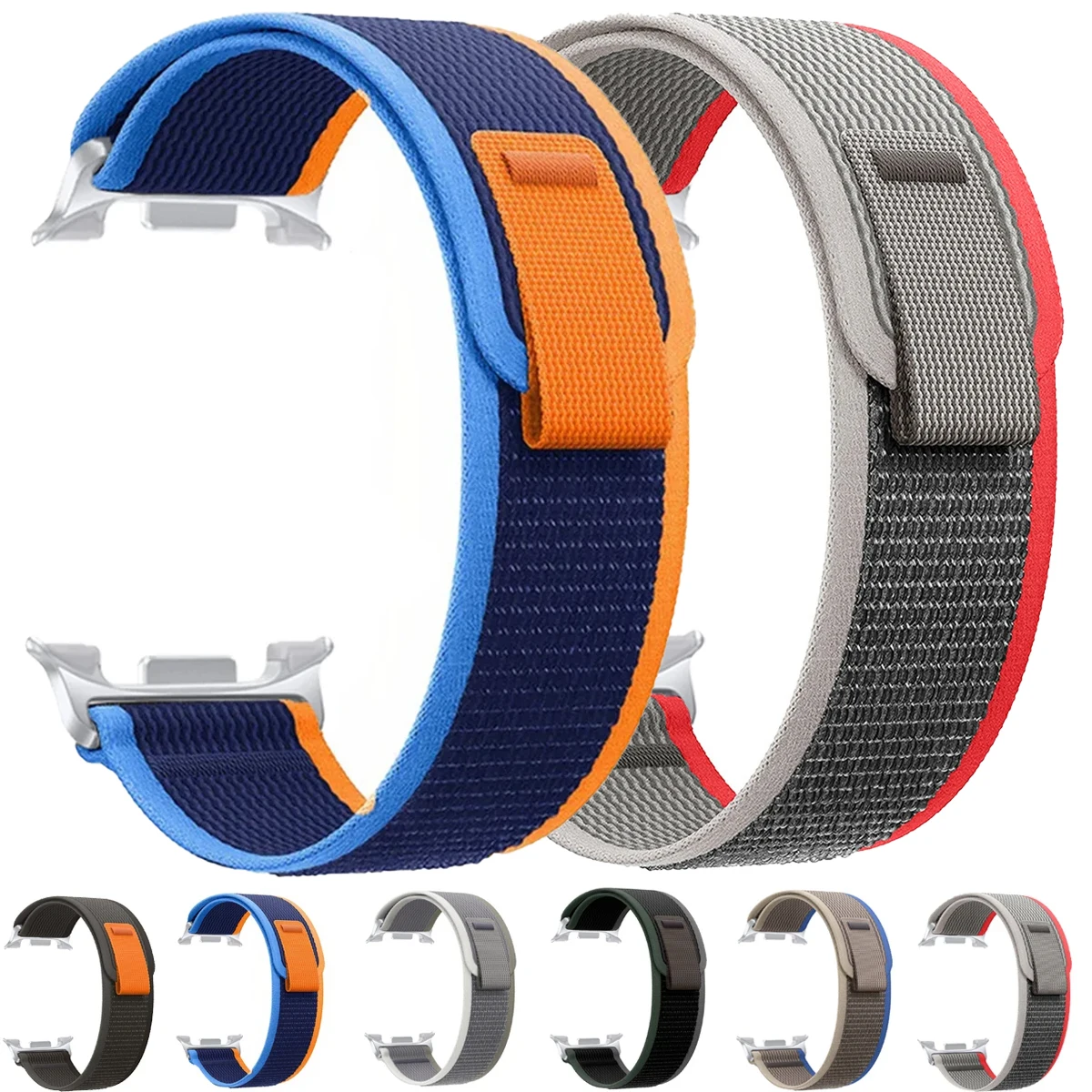 Pulseira HOT Trail Loop para Samsung Galaxy Watch 8 40/44mm/8 Classic, pulseira esportiva de nylon para Galaxy 8 Classic 46mm, bracelete para smartwatch.
