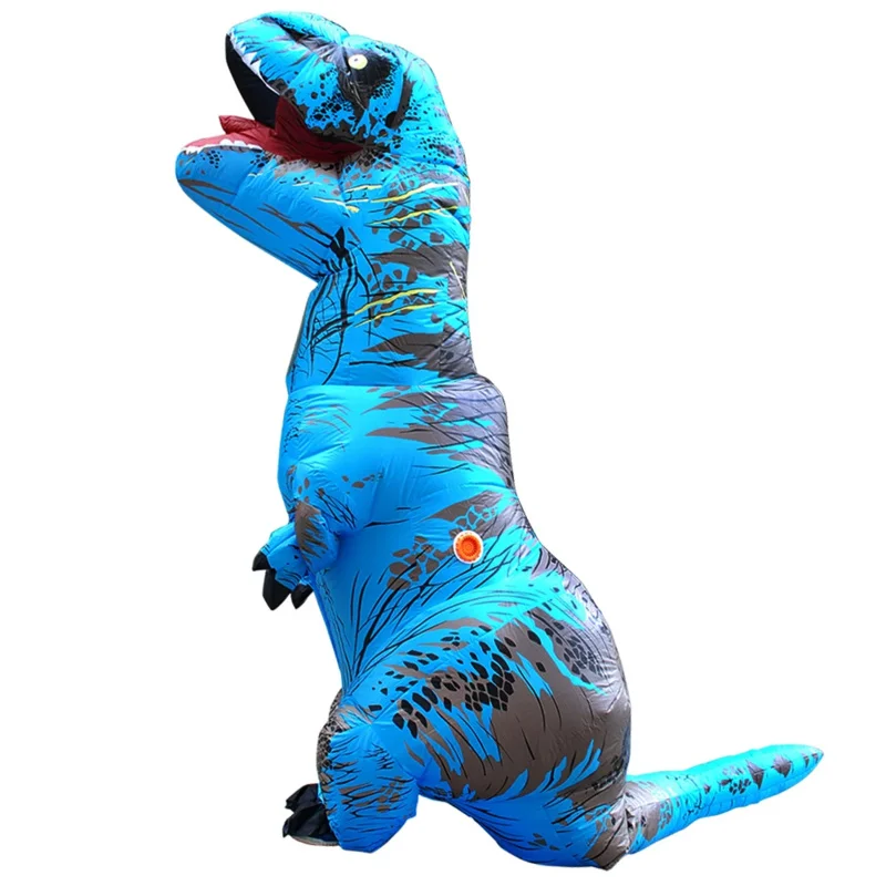 Adult Kids Inflatable Dinosaur Suit Cartoon Mascot Anim Carnival Halloween Party Cosplay Suits Dress