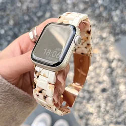 Women Resin Strap for Apple Watch Series 11 10 9 7 8 41mm 45mm 42 46mm Band 6 Se 40 44mm Loop for Iwatch Ultra 3 2 49mm Bracelet