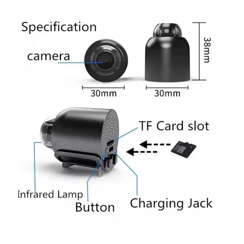 VIVO 1080P HD Mini Security Camera WiFi Surveillance With 2 Way Audio Motion Detection Infrared Night Vision Security Cam