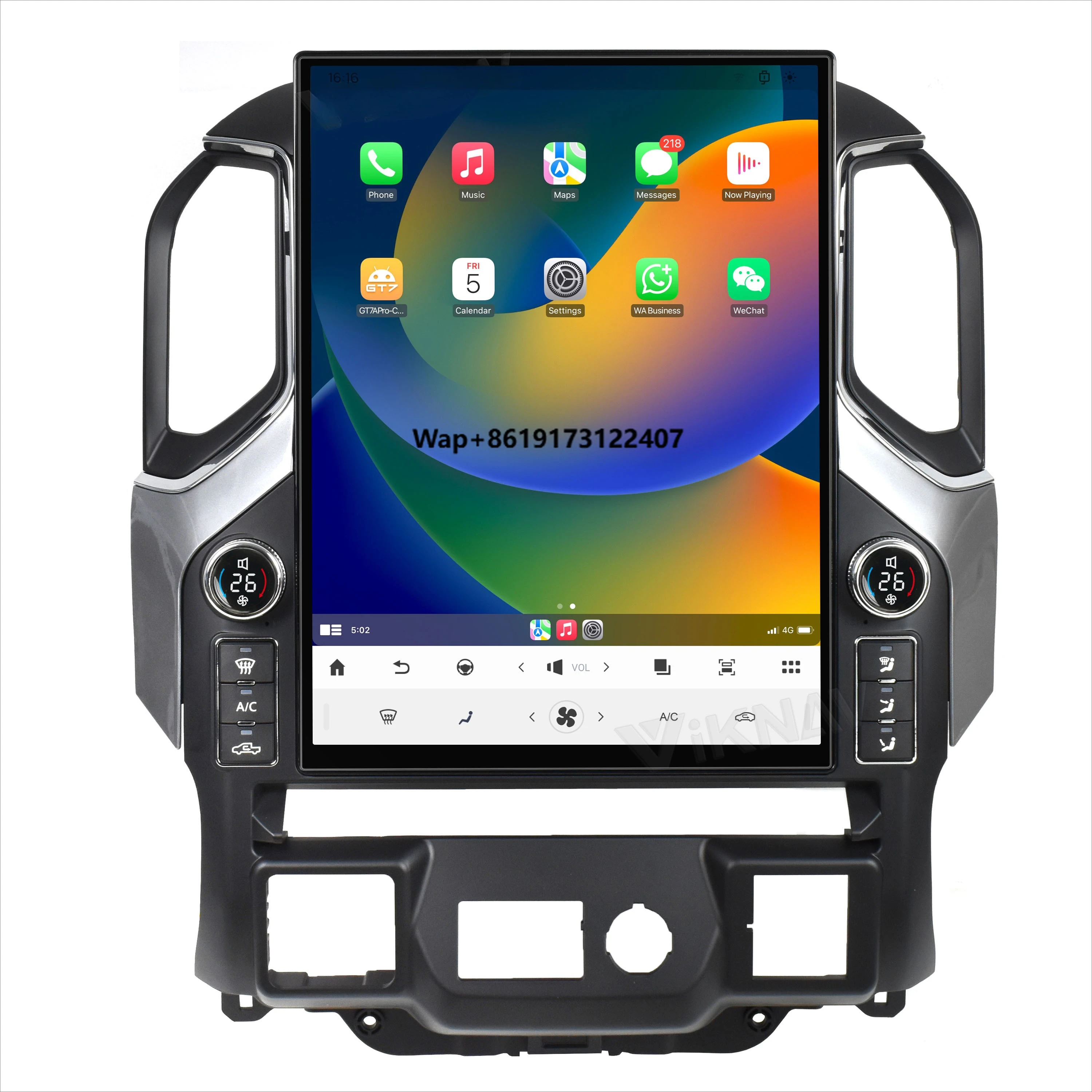 

15,6-дюймовое Android-автомагнитола для Silverado GMC Sierra 2019-2023: обновленный LCD-мультимедийный плеер с поворотной ручкой, навигацией и беспроводным CarPlay