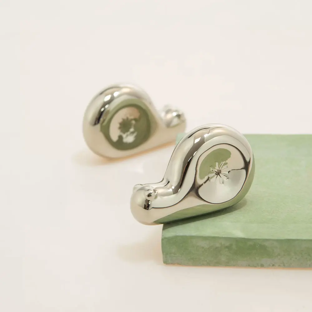 Titanium Silver Snail Copper Cabinet Door Handles Creative Drawer Dresser Knobs Light Luxury Wardrobe Cupboard Pulls Handle