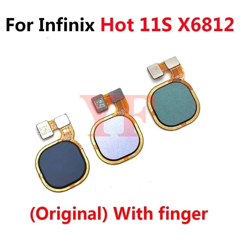 For Infinix Hot 11s X6812 11 Play NFC Note 11 12 X663B Fingerprint Reader Touch ID Sensor Return Key Home Button Flex Cable