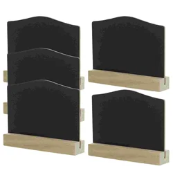 5 Pcs Wooden Message Board Small Blackboard Mini Chalkboard Desktop Whiteboard Double-sided