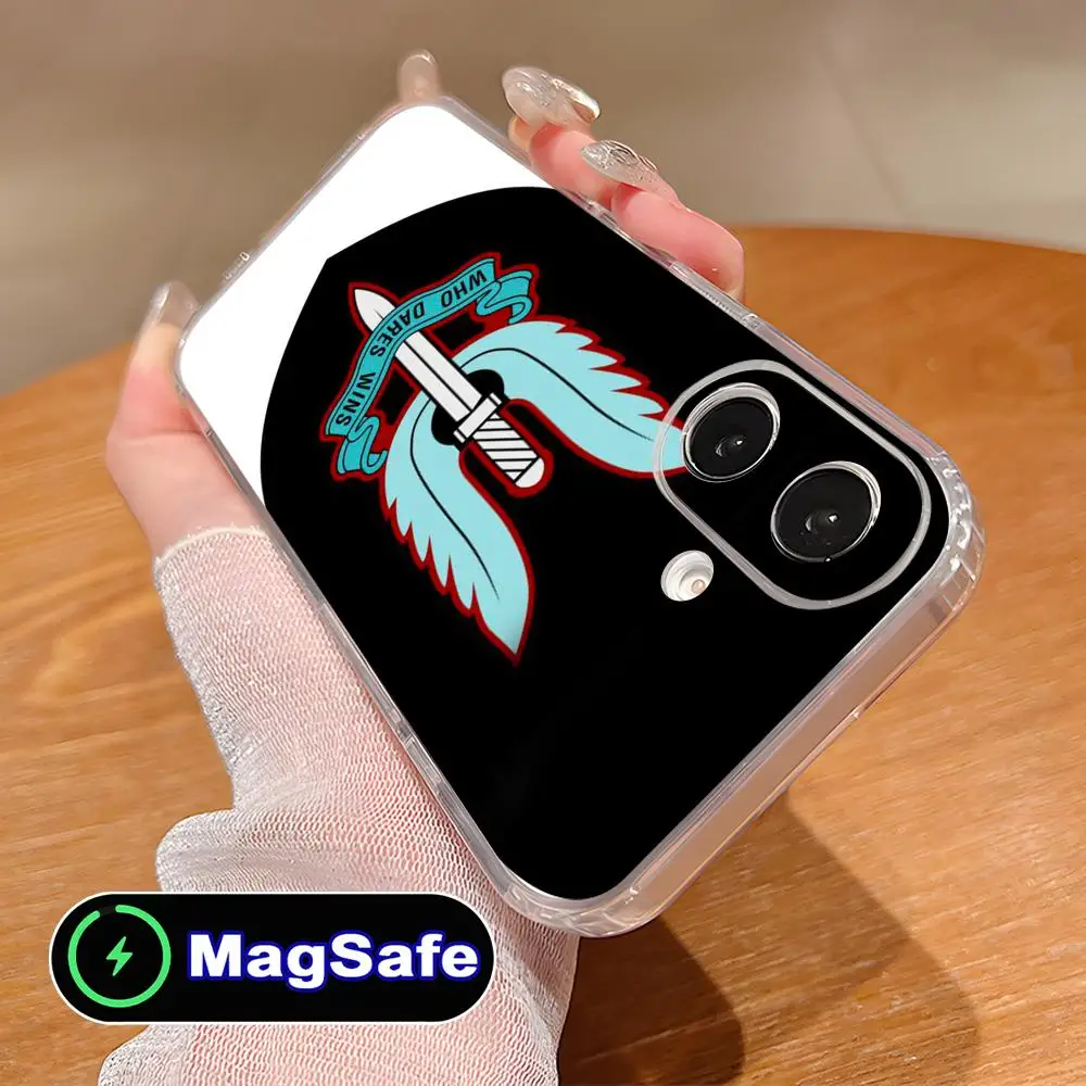 

Чехол для мобильного телефона British SAS для iPhone 17 16 15 14 13 12 11 Air Pro Max Plus Mini Magsafe, прозрачный, цветной, красивый