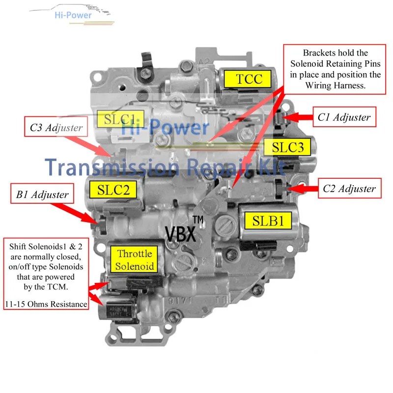 OEM TF-80SC AF40 AWF21 TF80-SC AF40-6 TF-80SC AF40 AF40-TF80SC Transmission Solenoid Valve Body for Valve Sonnax Updates, Dynoed