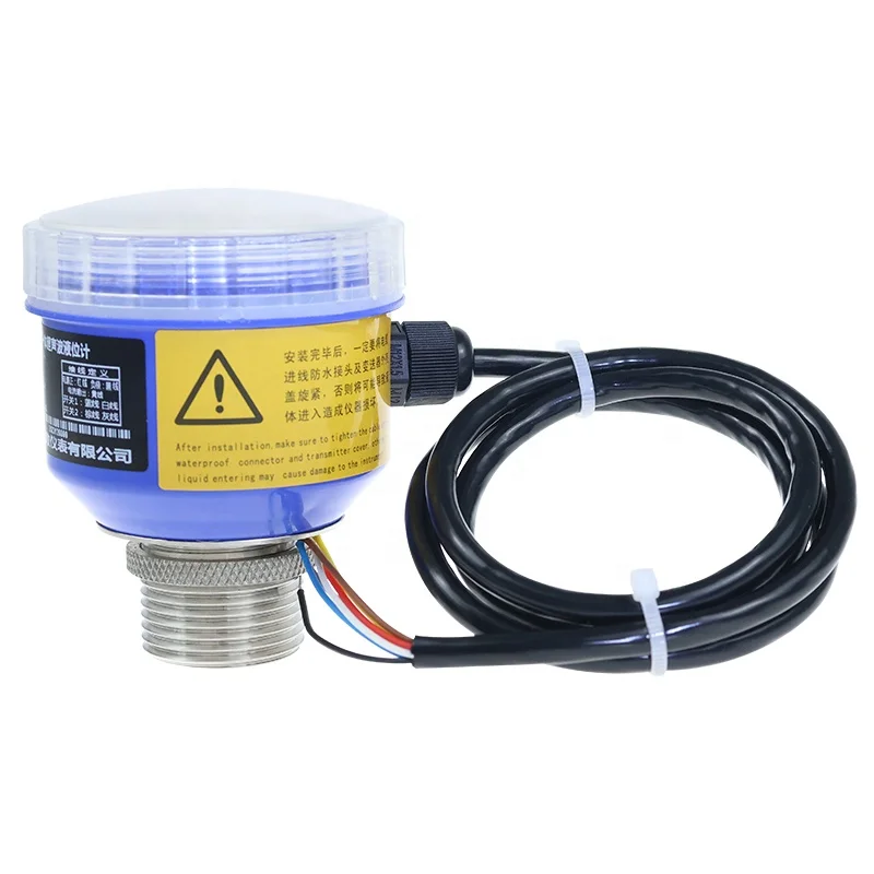 Ultrasonic water level gauge measuring small range 0-2M water oil tank 4-20mA  relay output non-contact level sensor controller