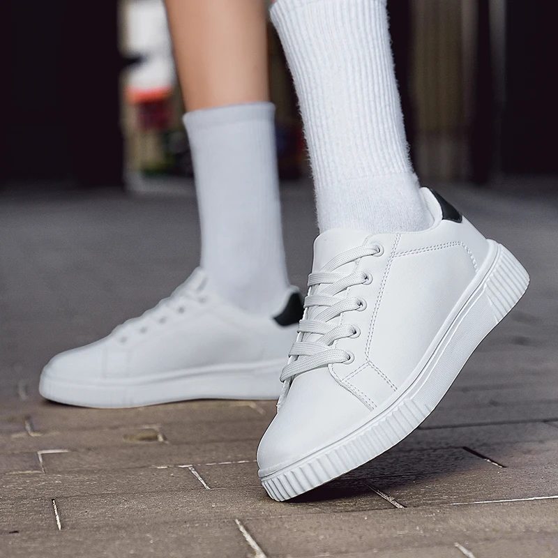 YRZL Mens Shoes Casual PU Leather Waterproof Lightweight Walking Shoes Non Slip Wear Resistant Comfortable Sneakers for Men - Image 6