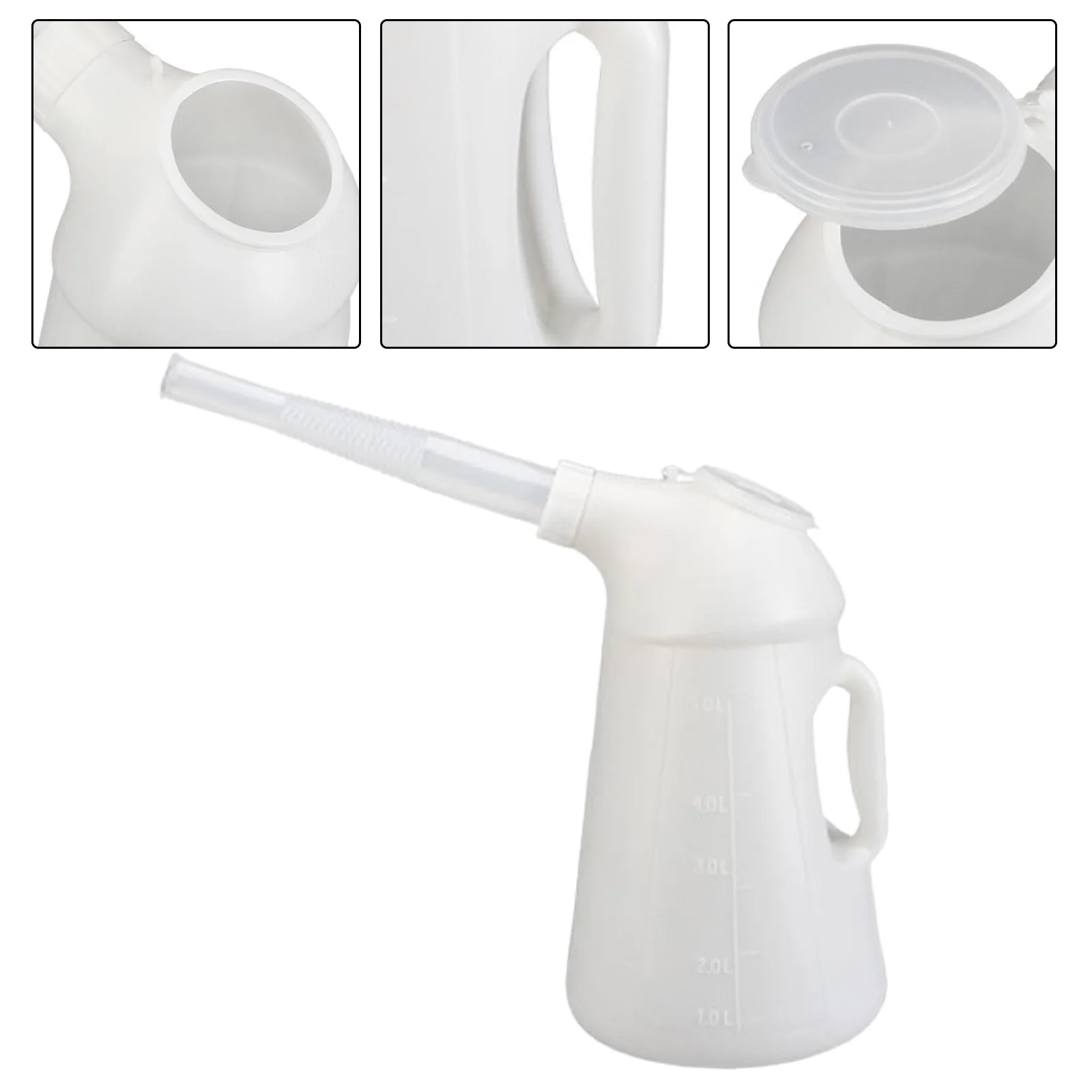 Oil Jug with Spout Oil Dispensing Bottles Measuring Container Jug Tools Leakageproof Engine Oil Dispenser Jug 1.2L/2/3/4/5L