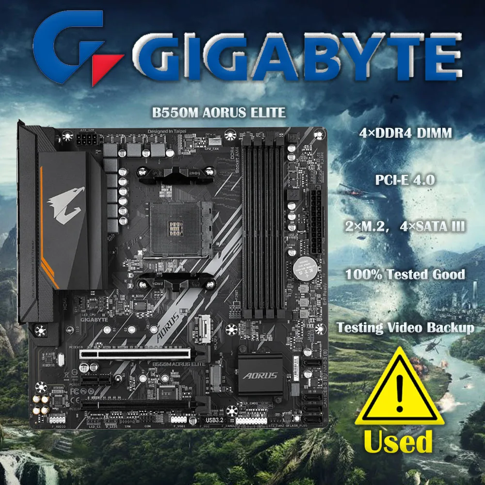 GIGABYTE B550M AORUS ELITE Motherboard B550 Socket AM4 DDR4 HDMI-compatible 128GB PCI-E 4.0 M.2 OverLocking B550 Mainboard