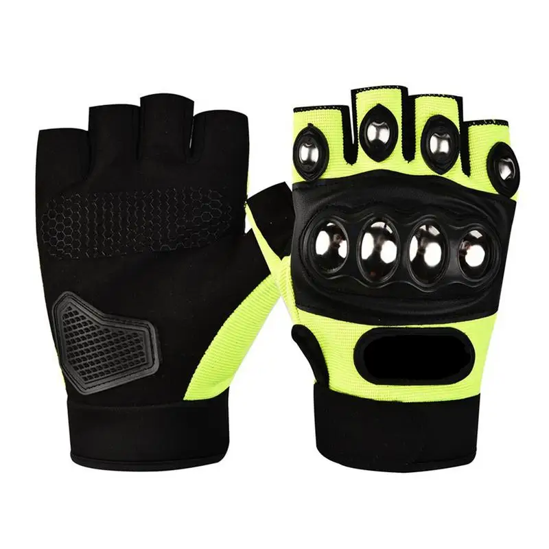 Mens Riding Gloves Motorcycle Versatile Purposes Riding Gloves  Half-Finger Motorcycle Gloves With an adjustable wrist buckle