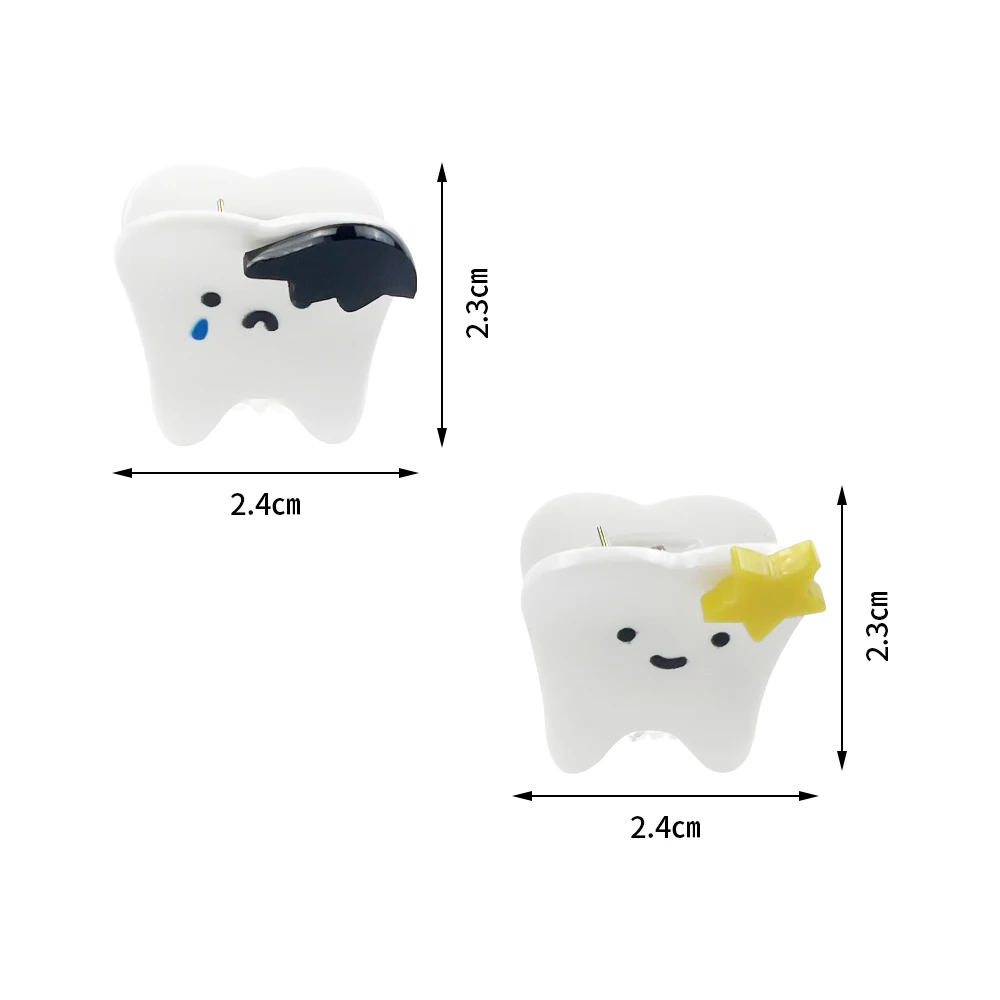 Fun Teeth Clip Creative Funny Hair Clip Star Teeth Decay Teeth Small Hair Clip Shark Clip Headpiece Teeth Culture Decoration