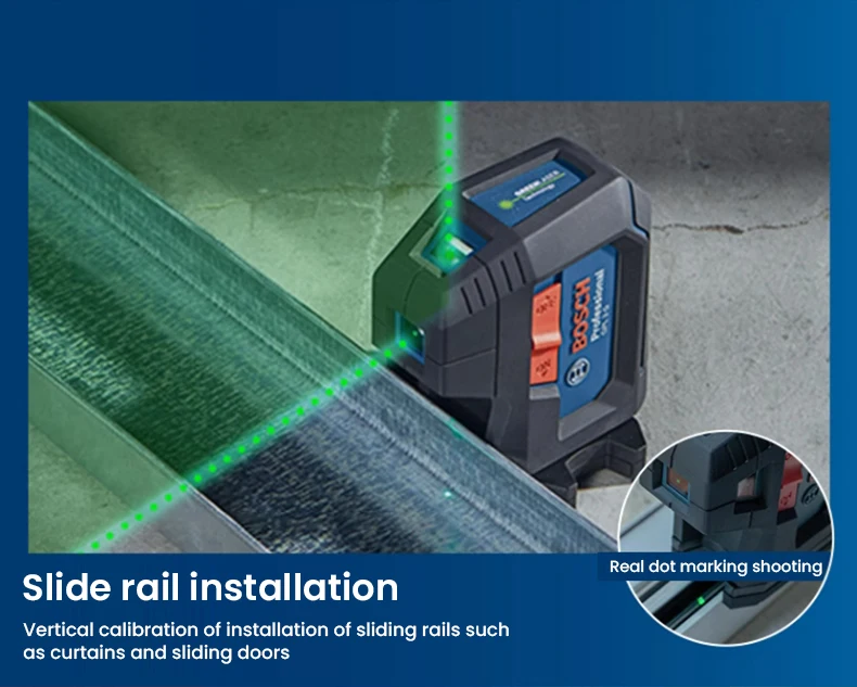 Imagem -05 - Bosch-nível Laser Impermeável com Base de Sucção Magnética Luz Verde à Prova de Poeira Linhas Gpl3g Gpl5 500540 Lumens 30m Ip65