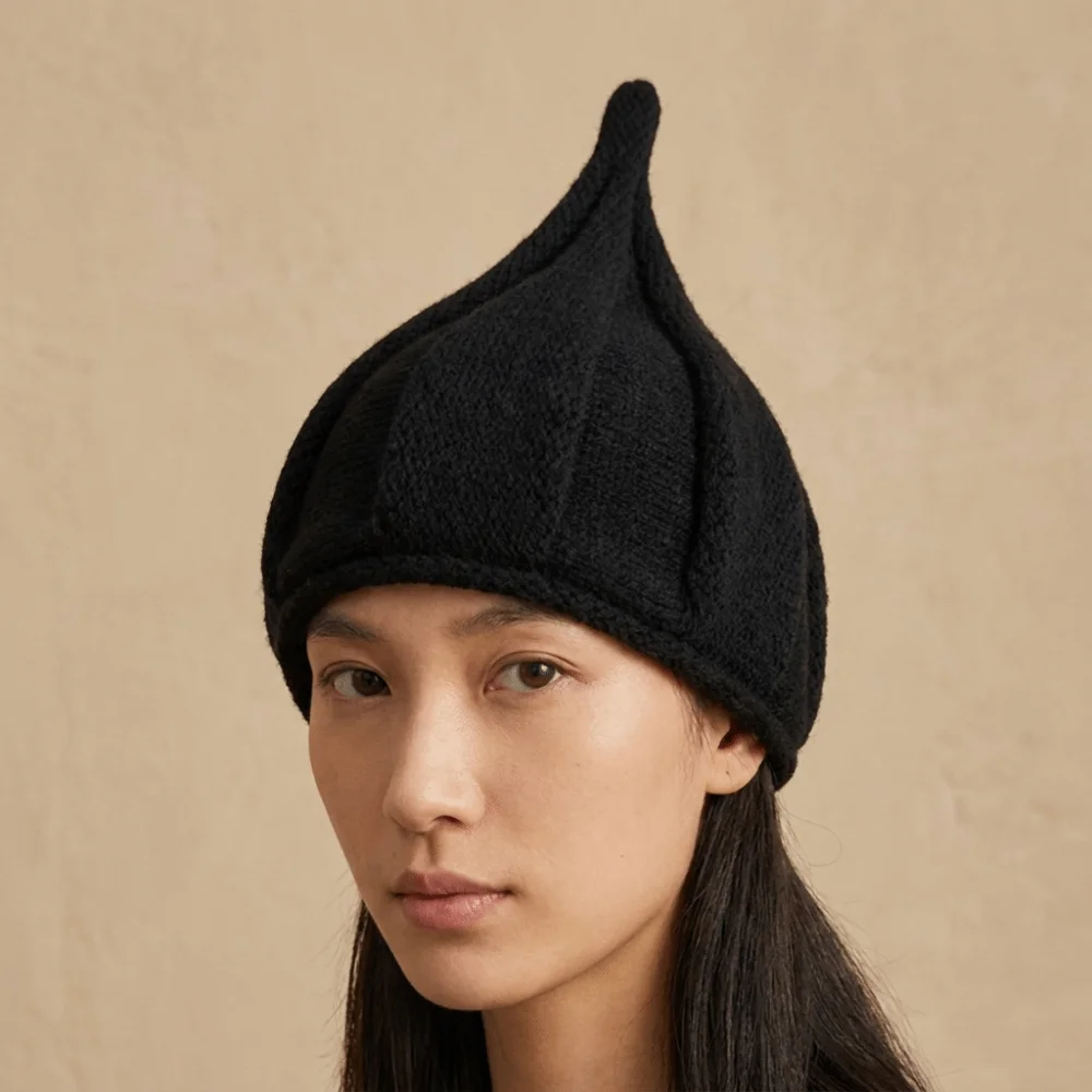 Einfache Spire-Strickmütze, einfarbig, koreanischer Stil, weiche Pullover-Mütze für Erwachsene – Detail 11