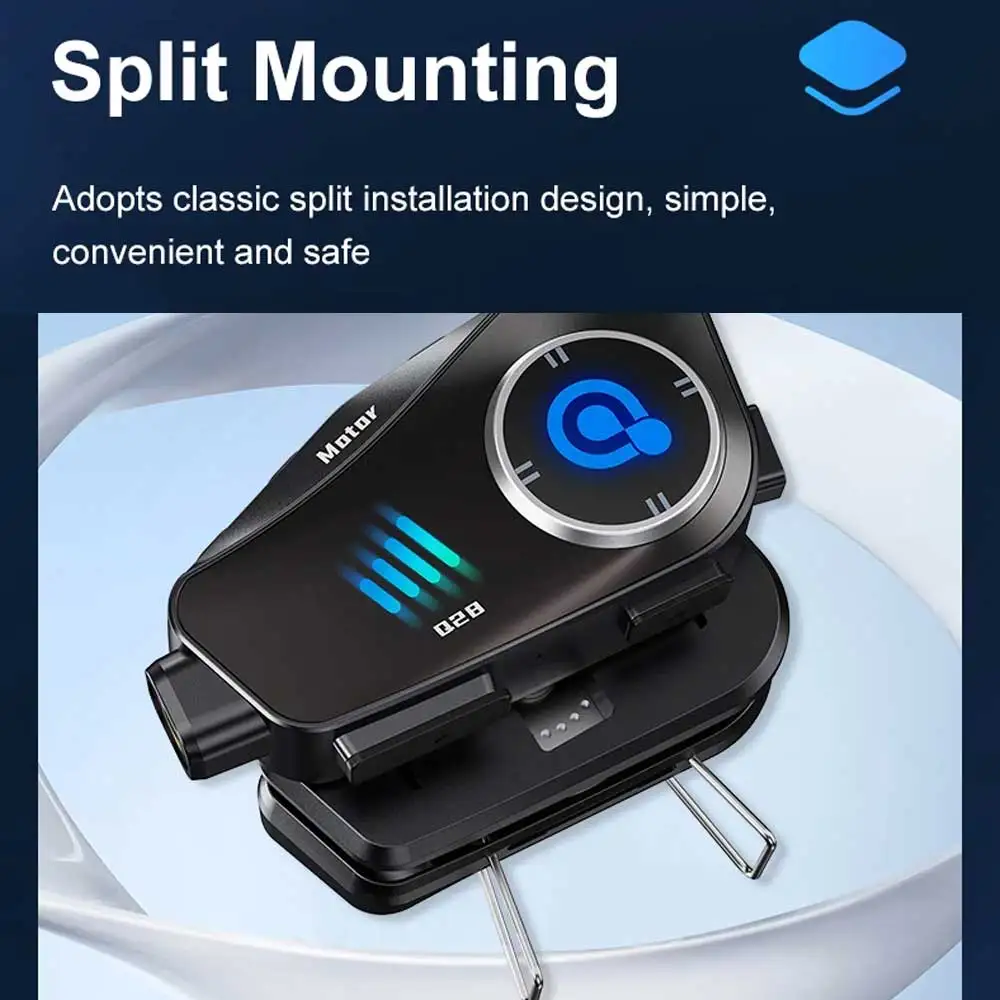 Motorhelm Bluetooth-intercom waterdichte headset met 1080P HD-rijrecorder Draadloze camera Moto