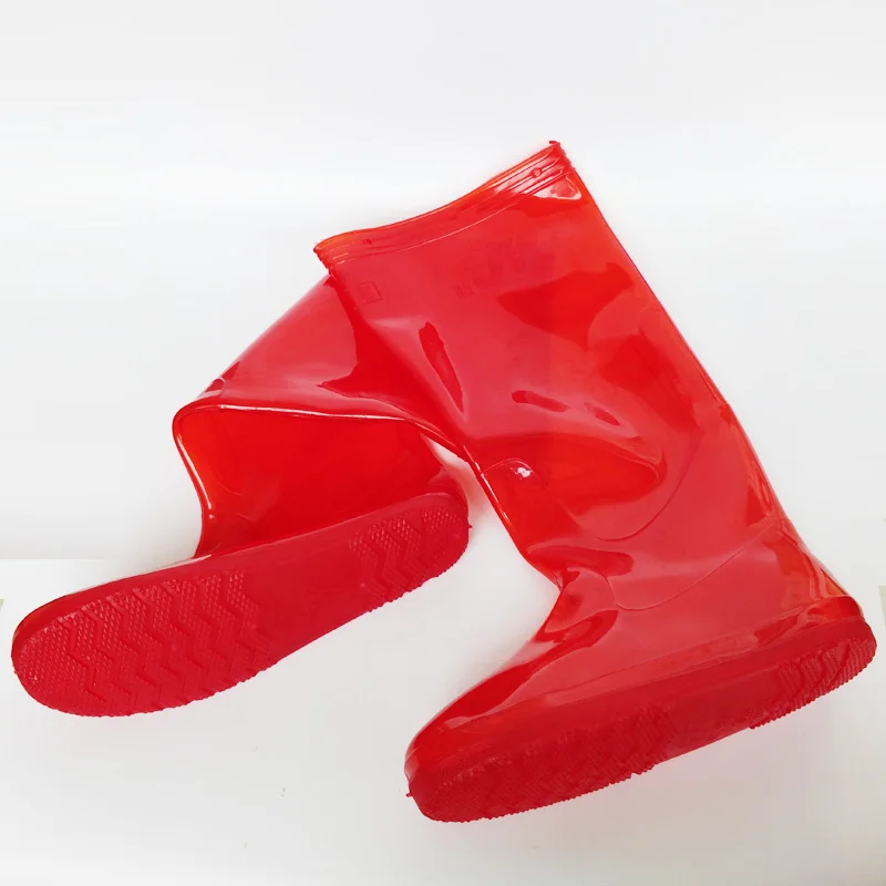 PVC Red Soft Cosplay Live Show Waterproof Rain Shoes （1 to 2 size smaller attention when order)