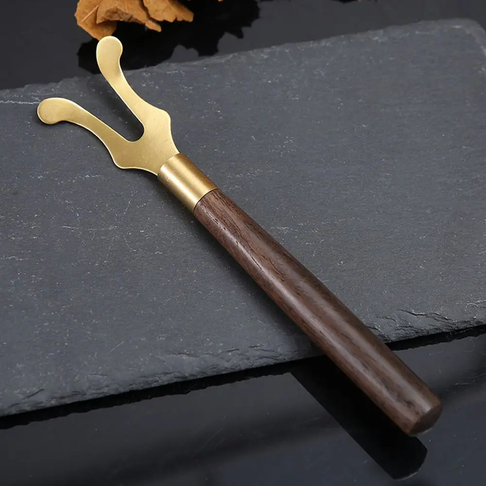 Tetsubin Durable Heat Insulation Kung Fu Tea Wooden Handle Tea Kettle Cover Fork Holder Clamp Teapot Lid Clip