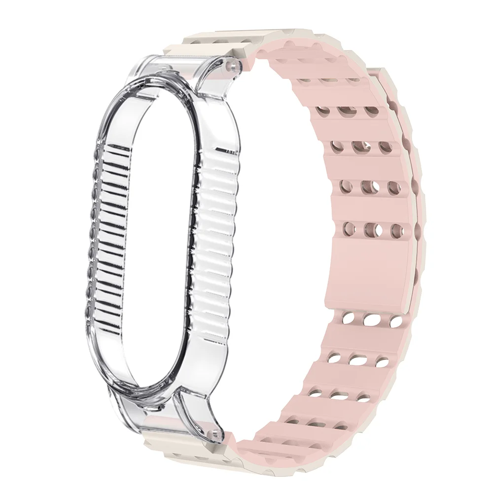 

Magnetic Loop Strap For Xiaomi Band 9 Breathable Air Holes Quick Release Skin-friendly Silicone Sport Smartwatch Band Men Women