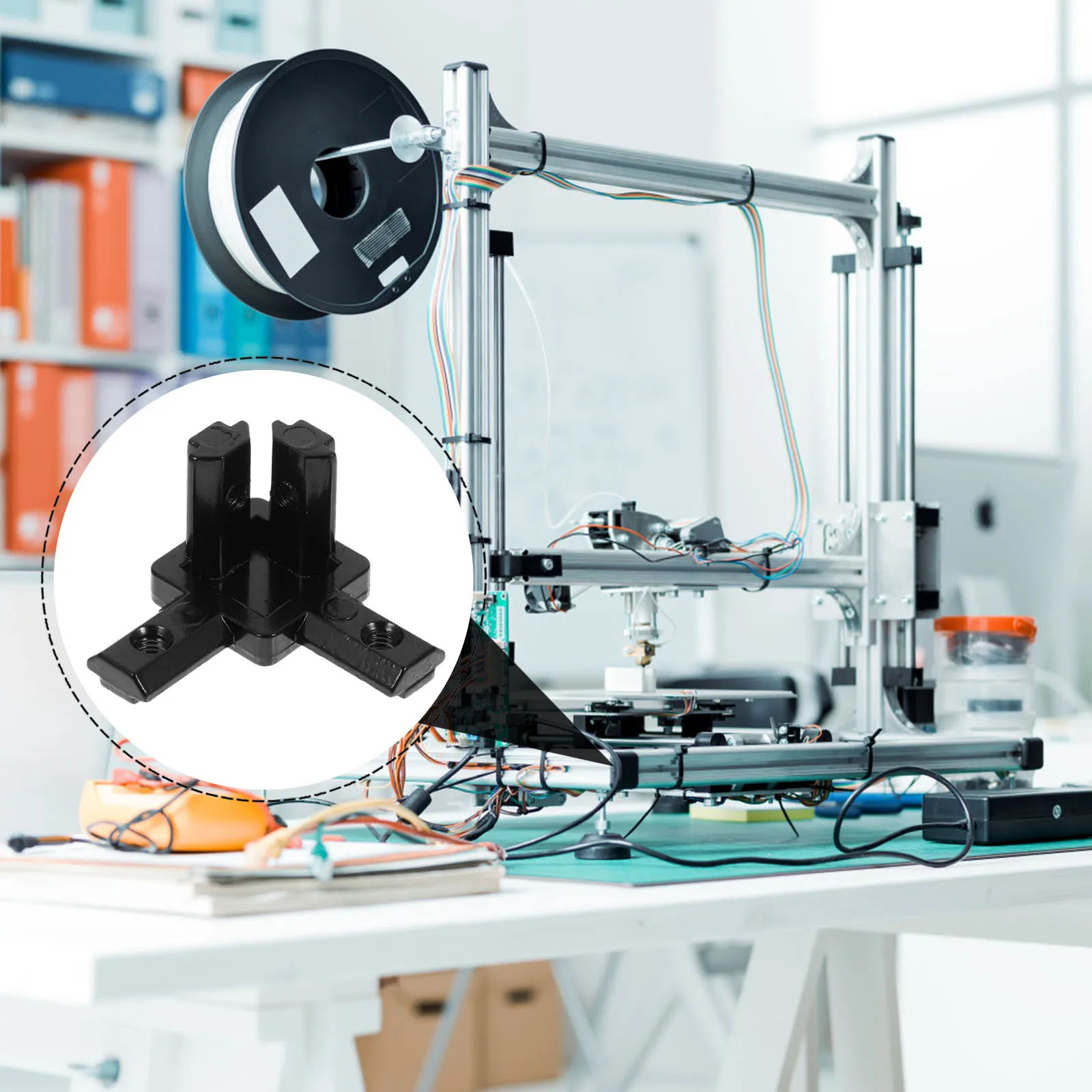 

6 Pcs Black Aluminum Extrusion Connector 3 Way End Corner Brackets for Slot 2020 Series Hidden Design Stable Construction CNC