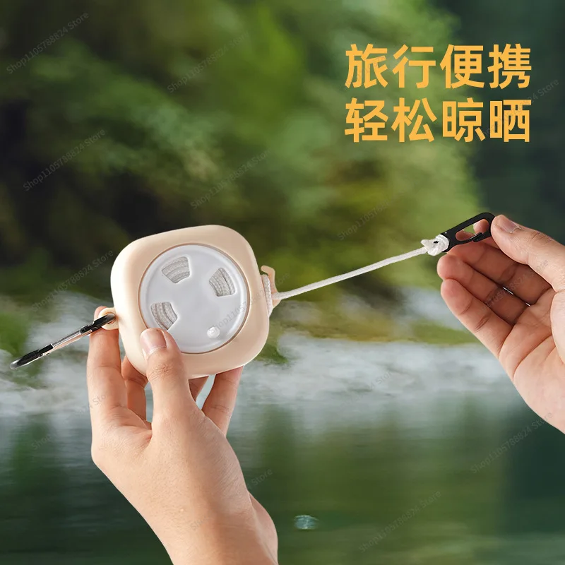 For Outdoor Travel Portable Clothesline Business Trip Hotel Indoor Clothesline Retractable, No Punching Invisible
