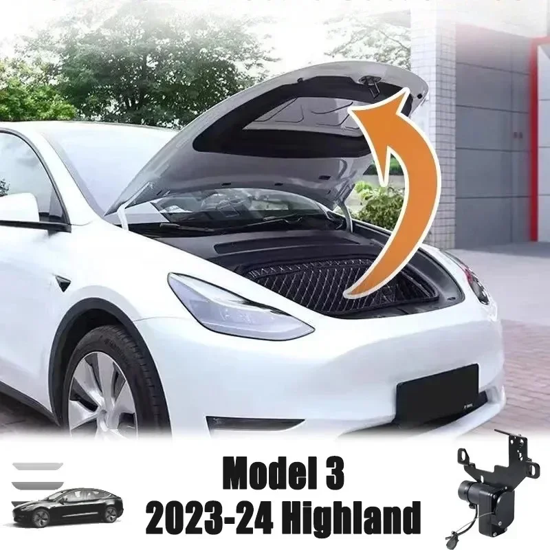 Electric Soft Closing Lock Front Trunk Spare Box Cover Auto Adsorption Suction Door Closer For Tesla Model 3 Y 2021-24 Highland