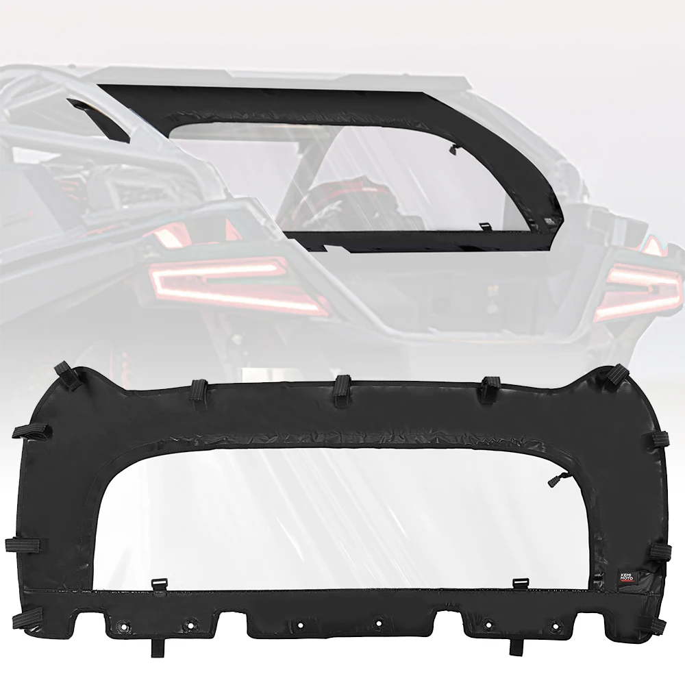 

KEMIMOTO UTV PVC Waterproof Rear Windshield Compatible with Polaris RZR PRO R/PRO R 4 2022-2024 Rear Soft Clear Windshield