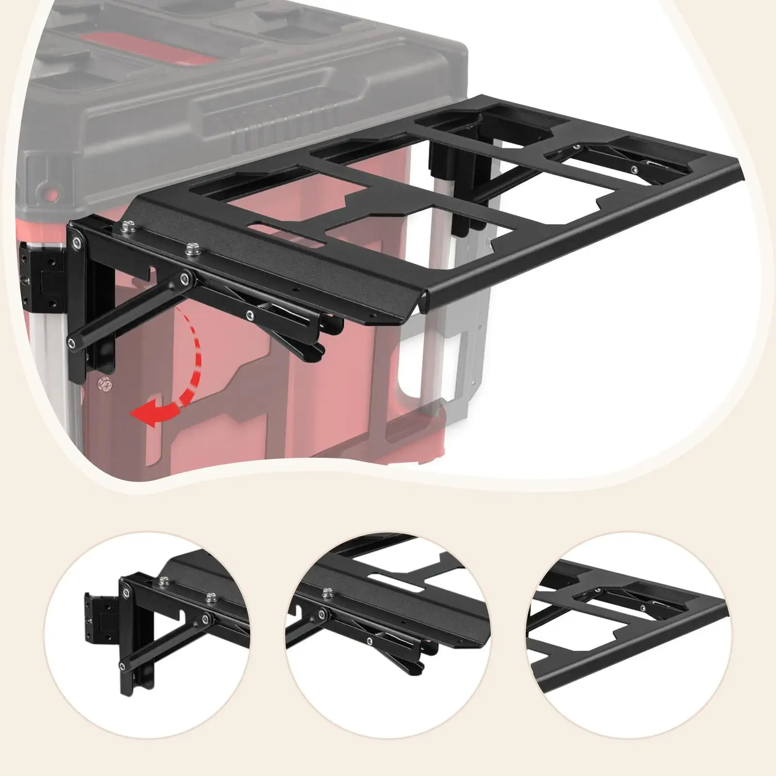 Workbench Side Shelf Storage Foldable Work Table Bracket Portable Organizer for Portable Toolbox Workbench
