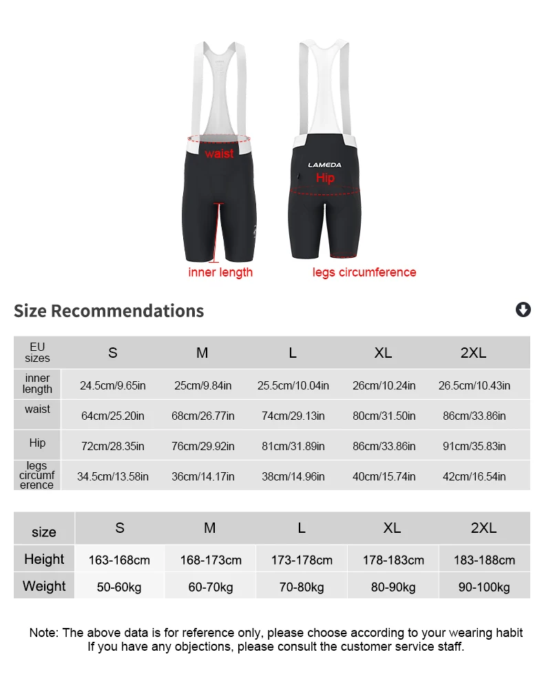 LAMEDA Radfahren Trägerhose Herren Rennrad Shorts Langstrecken Pad Reithose Professionelle Radfahren Shorts Sommer Fahrrad Kleidung – Detail 4