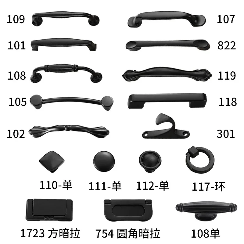 1 Stuks Zwarte Handgrepen Voor Meubelkastknoppen En Handgrepen Keukenhandgrepen Ladeknoppen Kast Trekt Kastknoppen