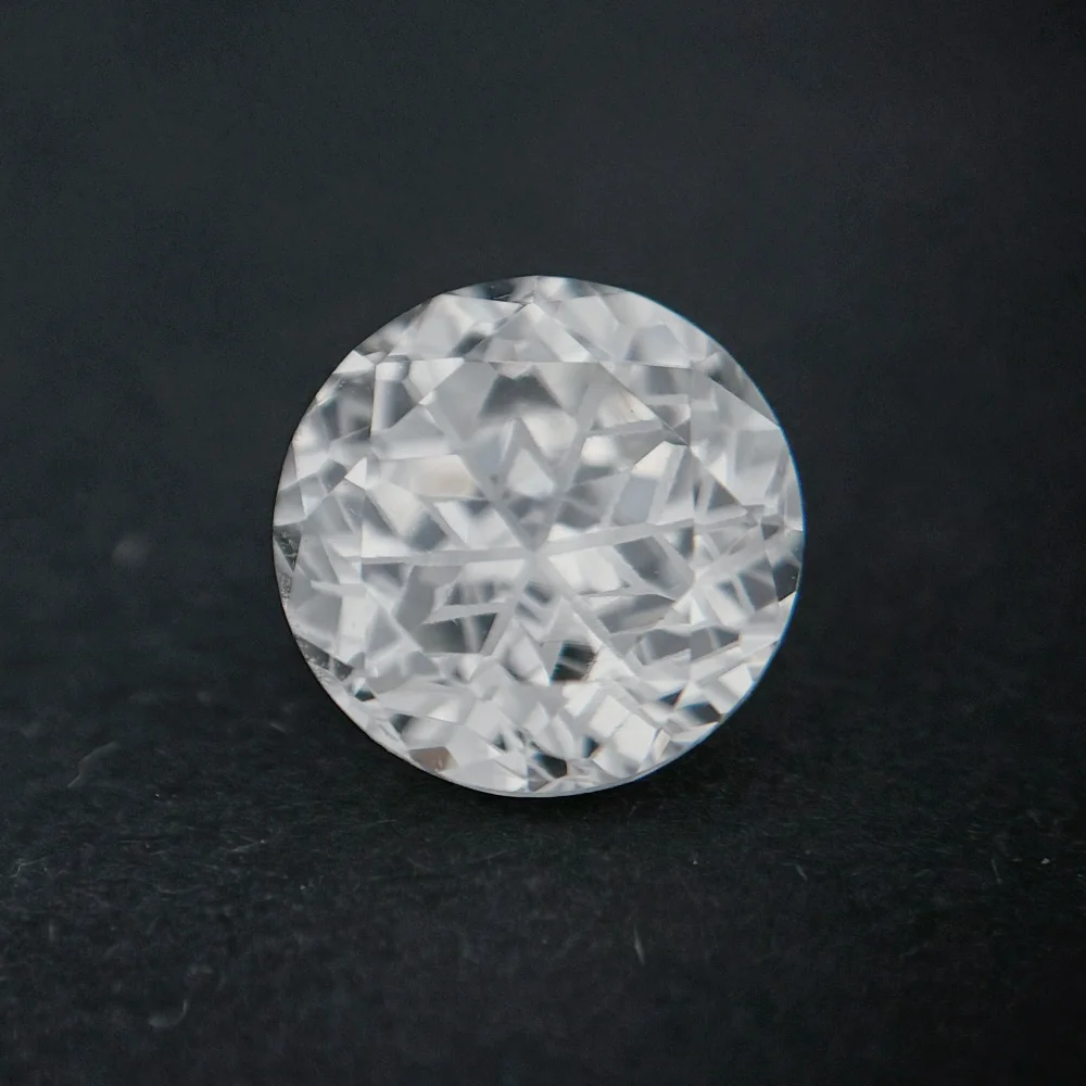 

Round Flowers Cut Loose CZ Gems White Cubic Zirconia Stone For Jewelry Make