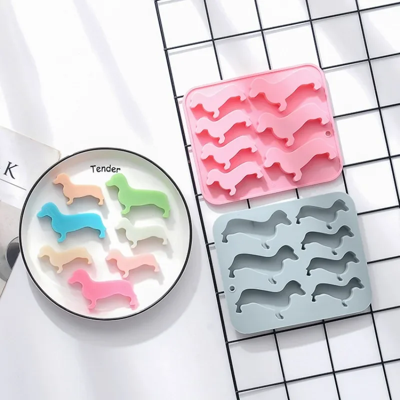 Silicone Molds with Different Sizes of Dachshund Modeling, Ice Grid, Chocolate Cake Baking, Epoxy Molds, Cake Decorating Tools