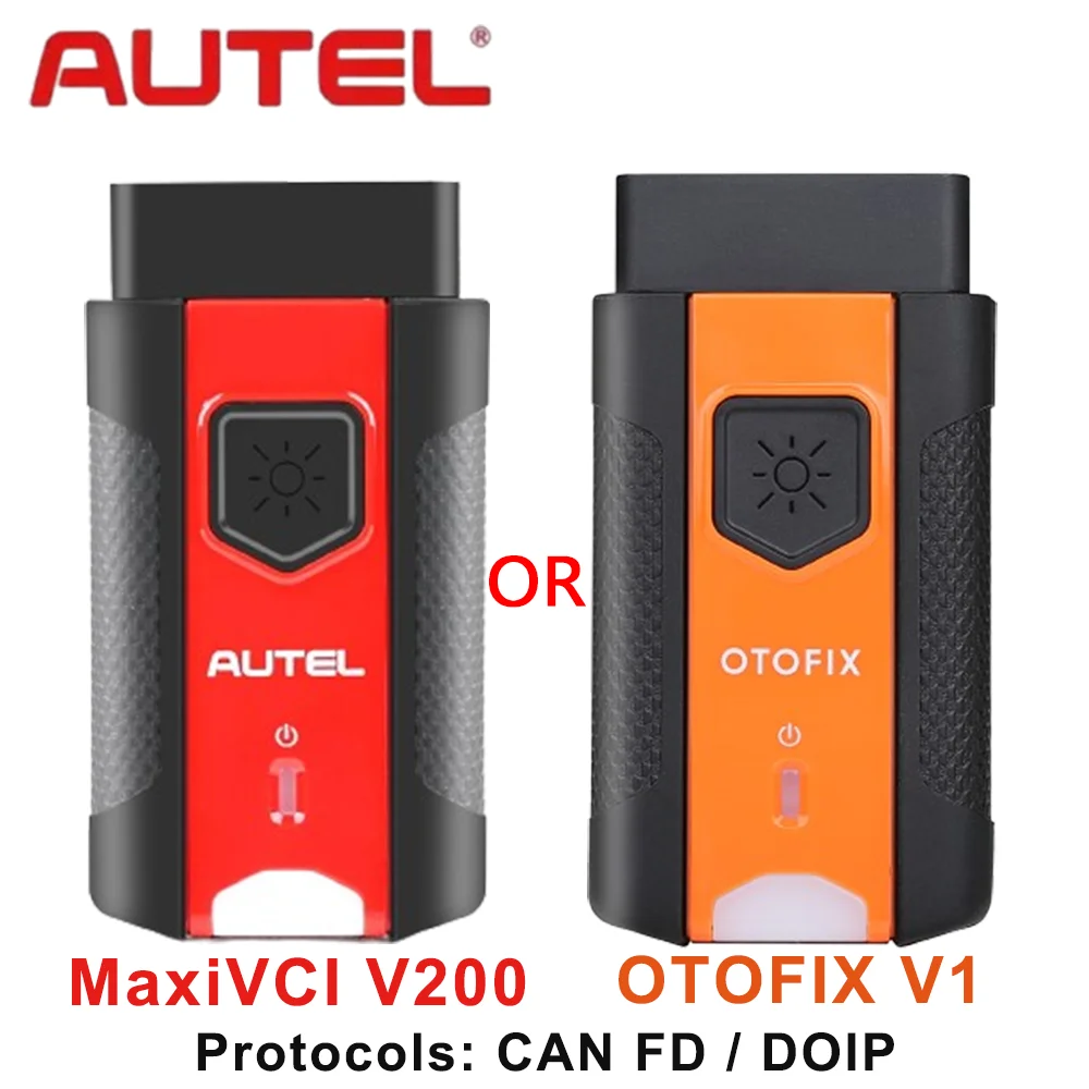 Autel MaxiVCI V200 OTOFIX VCI V1 Bluetooth VCI Adapter Interface CAN FD DOIP For MS906 Pro KM100 D1 Lite D1 Pro D1 Max IM1 BT1