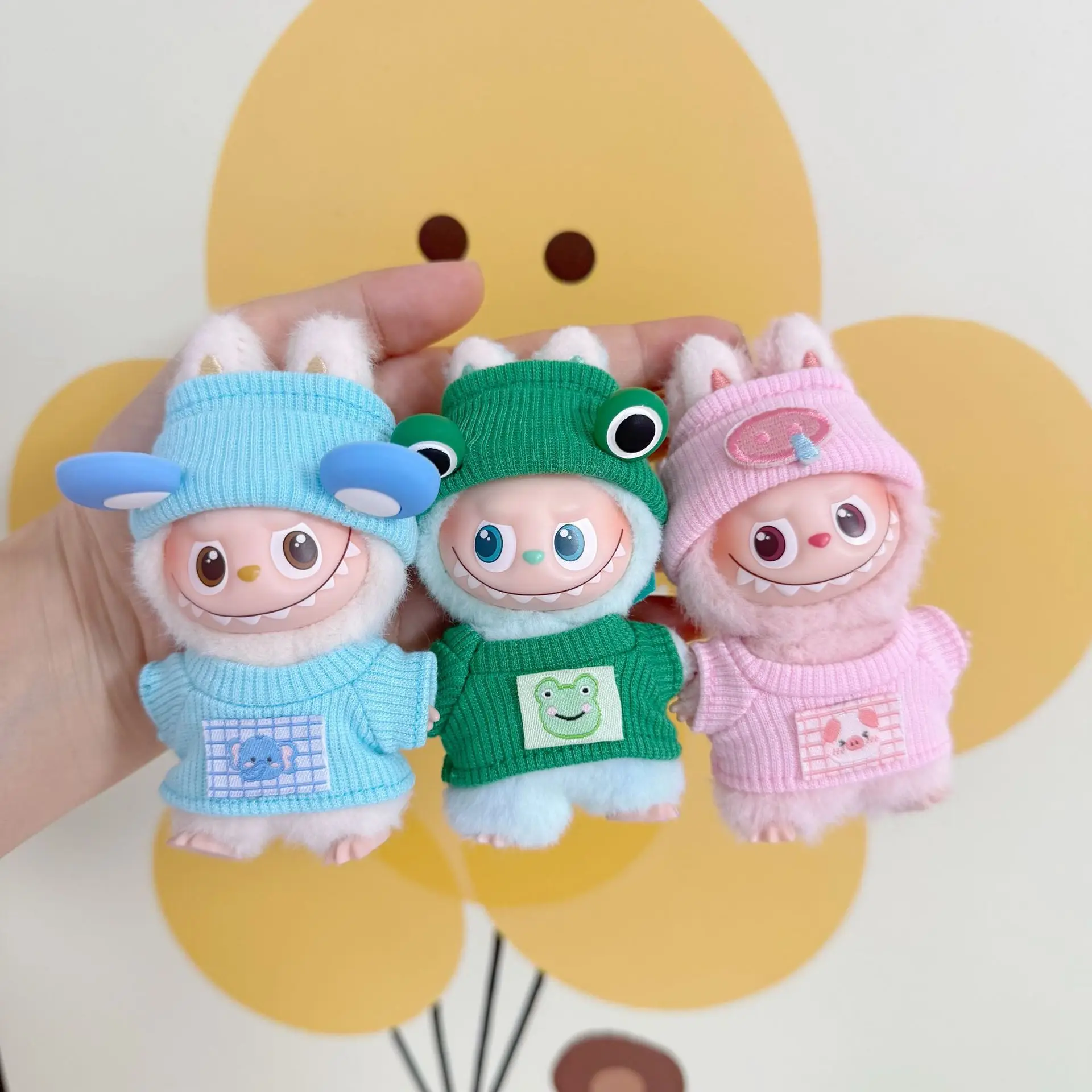 ชุดเสื้อผ้าตุ๊กตา Labubu ขนาด 10 ซม. รุ่น 4.0 ลายสัตว์ ชุดเสื้อยืด 2 ชิ้น พร้อมหมวกการ์ตูนสุดน่ารัก ของขวัญชิ้นเล็กๆ สุดประณีต