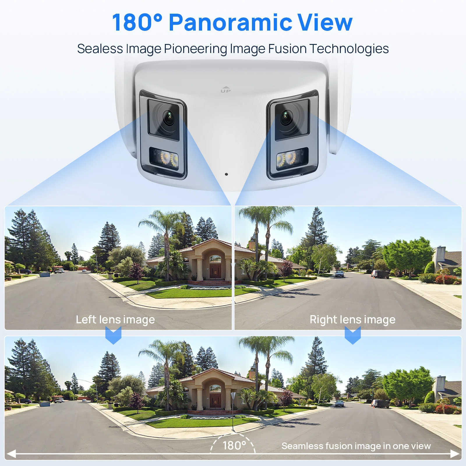 Hikvision 8MP panoramiczna kamera IP ColorVu wieża DS-2CD2387G2P-LSU/SL 4K bezpieczeństwo podwójny obiektyw kolor nocny wbudowany mikrofon głośnik