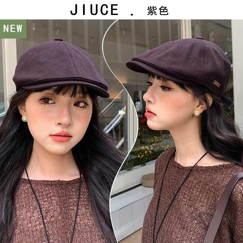 Женская шляпа в стиле ретро, маленькая шляпа с утконосом, новая нишевая модная шляпа газетчика, шляпа Beilei, 4m898