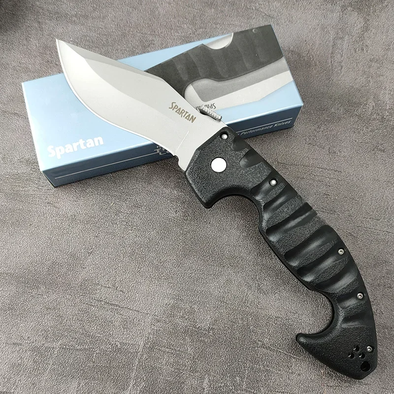 High Performance COLD Spartan Warrior Tactical Folding Knife 7CR13MOV Blade Nylon Glass Fiber Handle Combat Hunting Knives