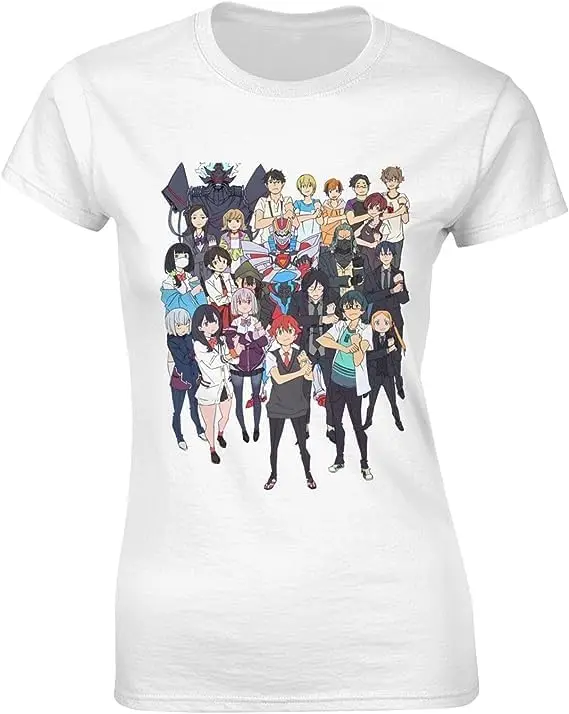 

Ssss Anime Gridman Shirt Women's Fashion Short Sleeve Cotton T Shirts Quick Dry Pattern Custom Tee Tops Black