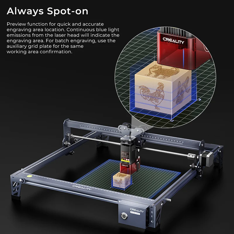 Creality CR-Laser Falcon 5W Laser Engraver DIY CNC Laser Engraving Cutting Machine with 400*415 Working Area Metal Wood Tool