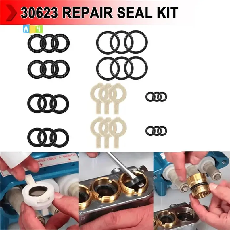 

A04E-2Sets 30623 Seal Kit, Pump Washer Seals Kit Fits For Cat Pump 30 31 34 310 340 350 Model Frame Plunger Pump