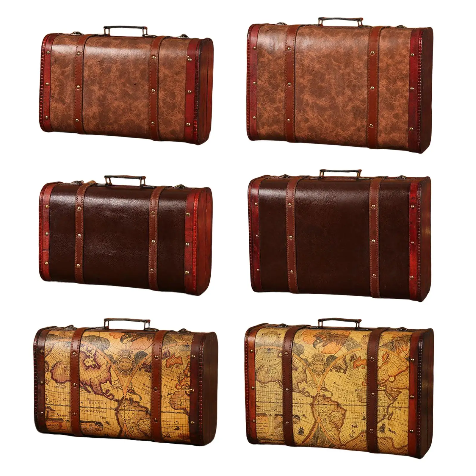 Vintage Suitcase Suitcases Organiser Case Sturdy Portable Collection Decorative